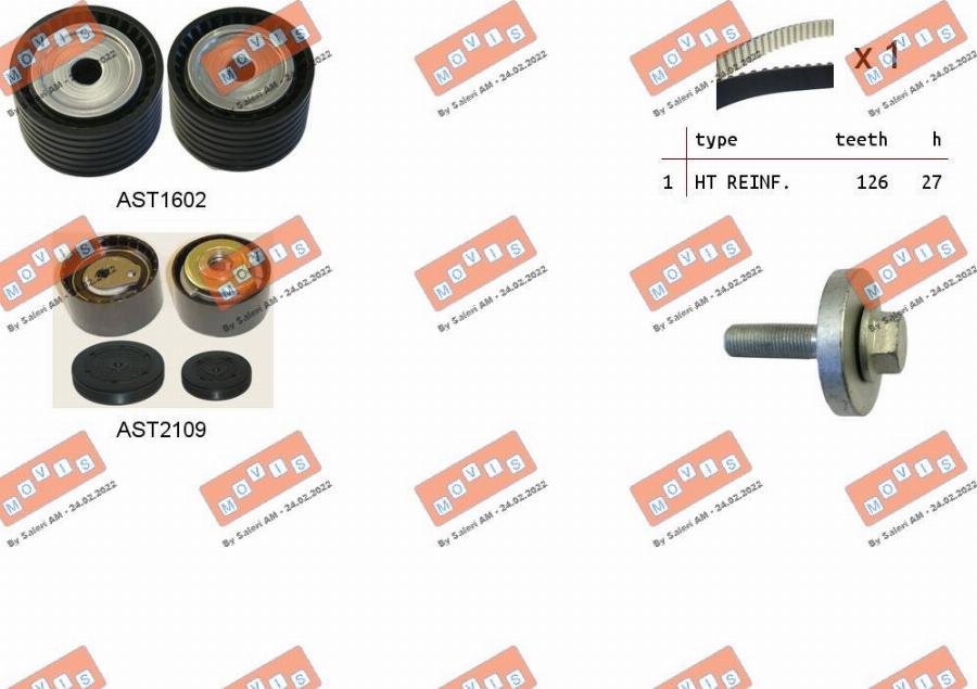 MOVIS ASTK1072 - Timing Belt Set autospares.lv