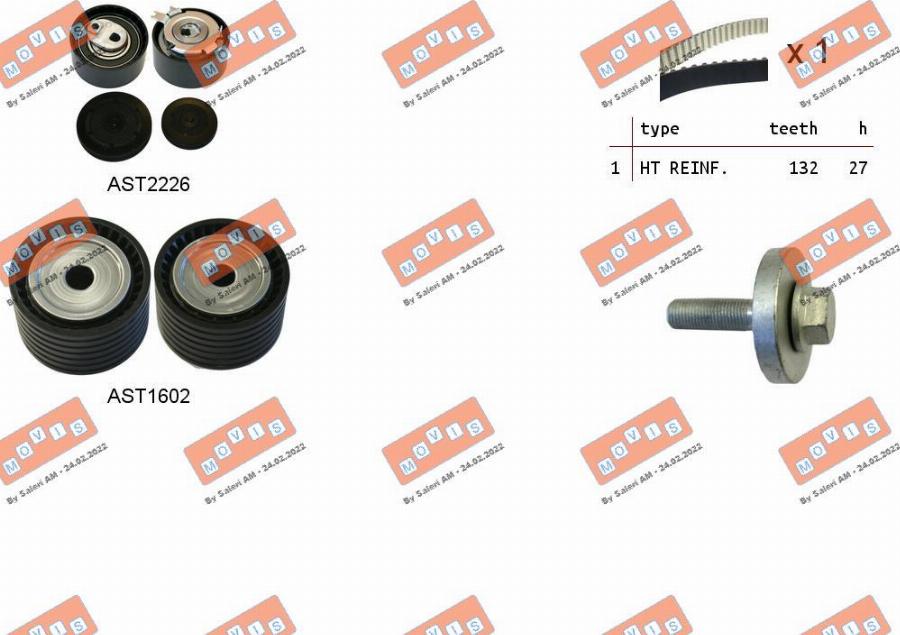 MOVIS ASTK1147 - Timing Belt Set autospares.lv