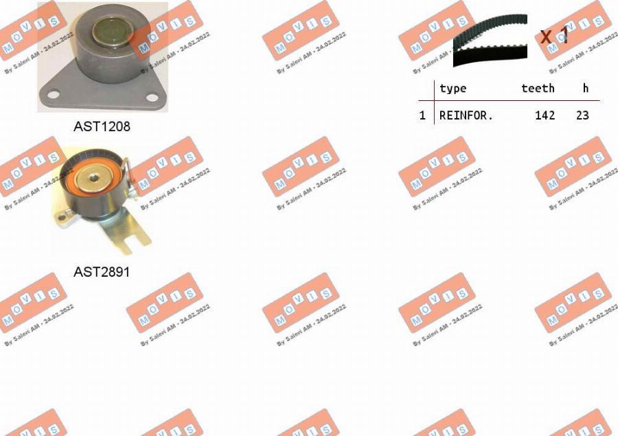 MOVIS ASTK1155 - Timing Belt Set autospares.lv