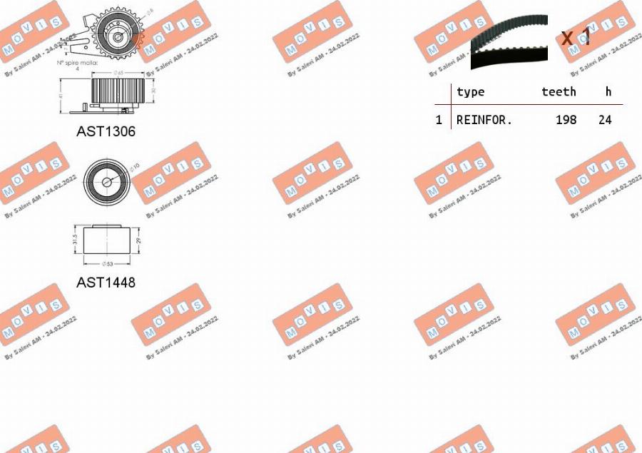 MOVIS ASTK1165 - Timing Belt Set autospares.lv