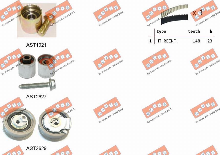 MOVIS ASTK1109 - Timing Belt Set autospares.lv