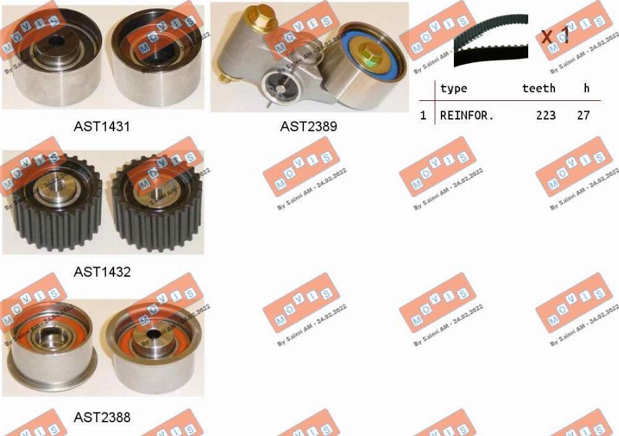 MOVIS ASTK1103 - Timing Belt Set autospares.lv