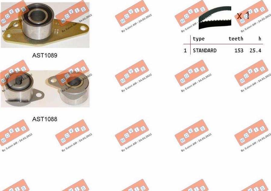 MOVIS ASTK1135 - Timing Belt Set autospares.lv