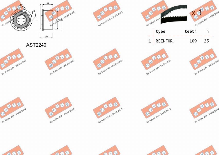 MOVIS ASTK1131 - Timing Belt Set autospares.lv