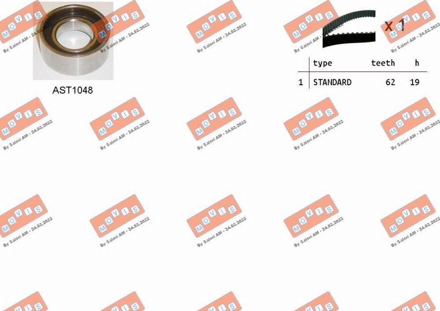 MOVIS ASTK1138 - Timing Belt Set autospares.lv