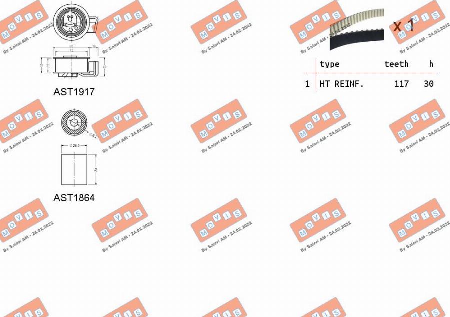 MOVIS ASTK1132 - Timing Belt Set autospares.lv