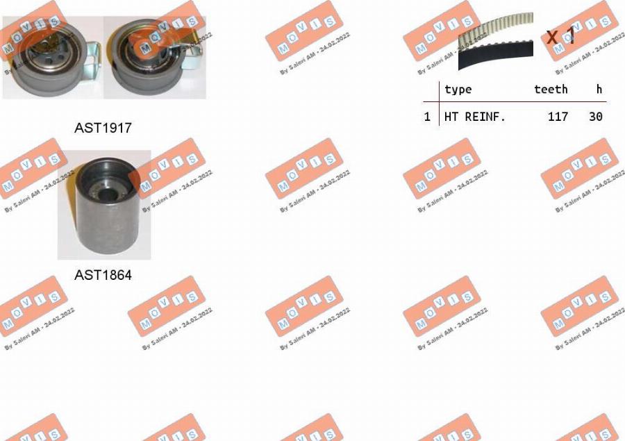 MOVIS ASTK1132 - Timing Belt Set autospares.lv