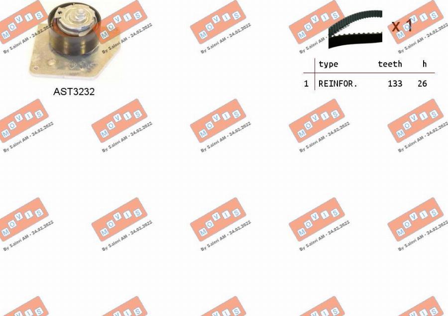 MOVIS ASTK1126 - Timing Belt Set autospares.lv