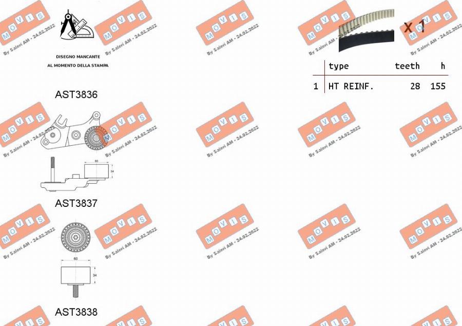 MOVIS ASTK1292 - Timing Belt Set autospares.lv