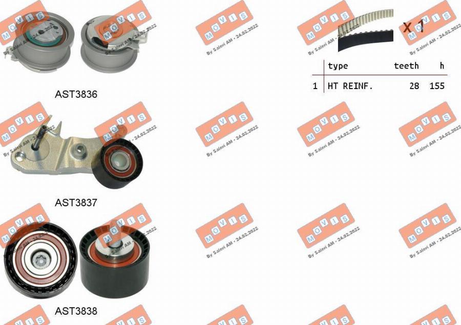 MOVIS ASTK1292 - Timing Belt Set autospares.lv