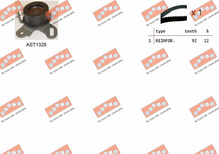 MOVIS ASTK1240 - Timing Belt Set autospares.lv