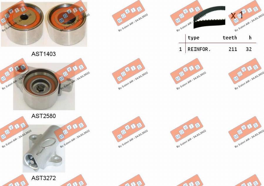 MOVIS ASTK1251 - Timing Belt Set autospares.lv