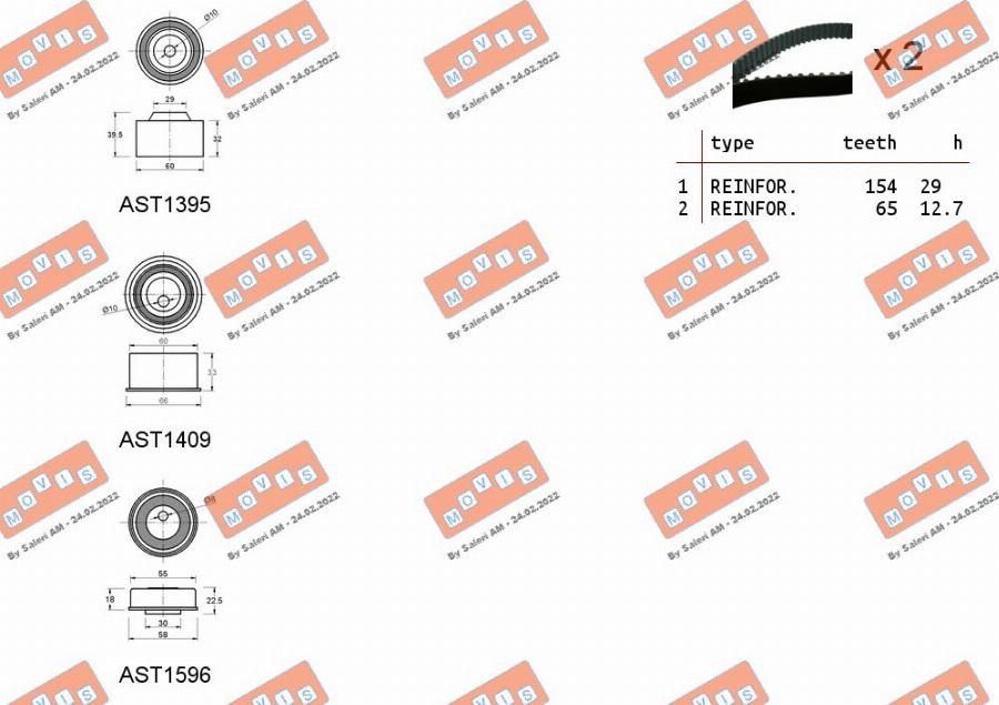 MOVIS ASTK1252 - Timing Belt Set autospares.lv