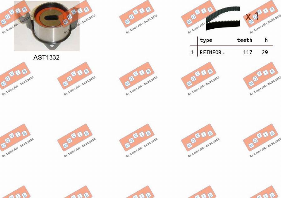 MOVIS ASTK1263 - Timing Belt Set autospares.lv