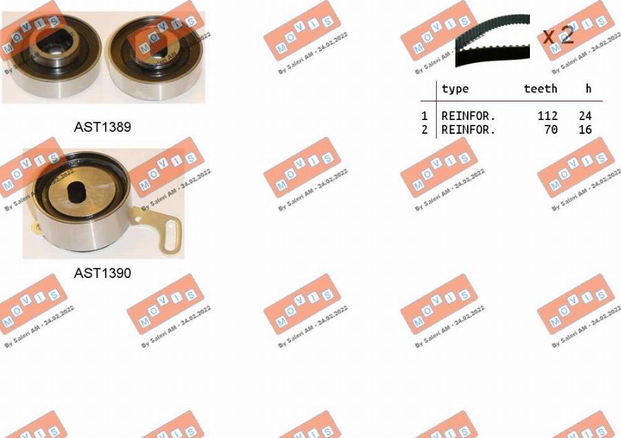 MOVIS ASTK1206 - Timing Belt Set autospares.lv