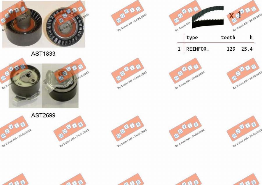 MOVIS ASTK1210 - Timing Belt Set autospares.lv