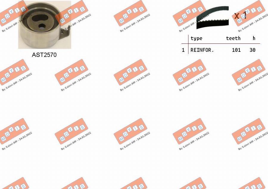 MOVIS ASTK1218 - Timing Belt Set autospares.lv