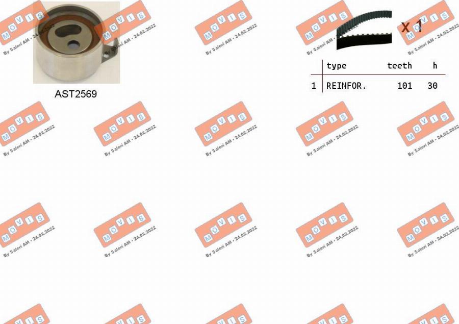 MOVIS ASTK1235 - Timing Belt Set autospares.lv