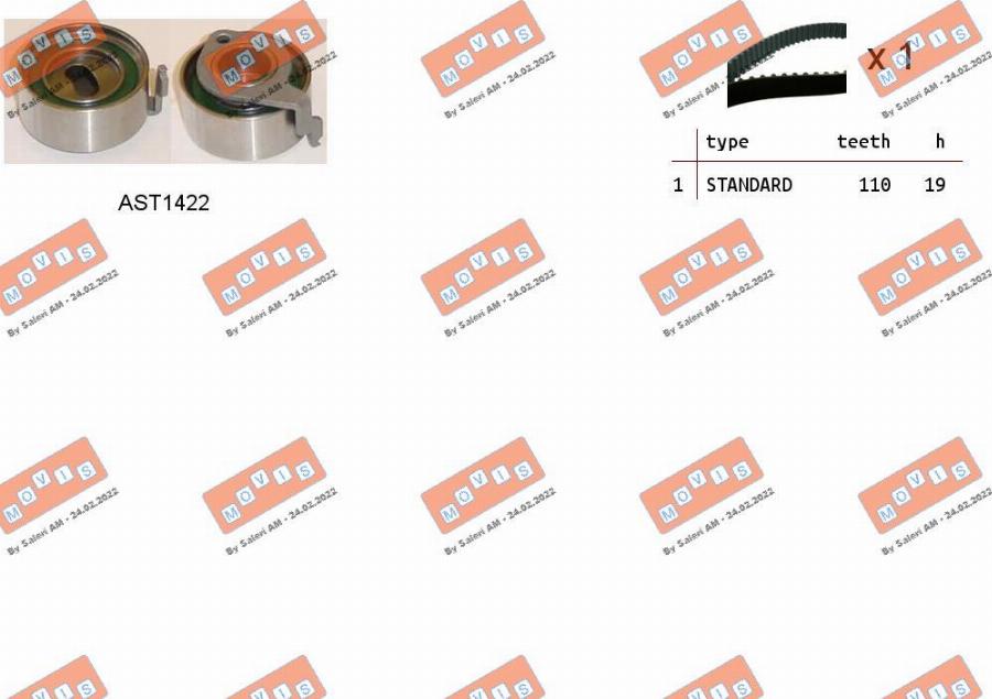 MOVIS ASTK1273 - Timing Belt Set autospares.lv