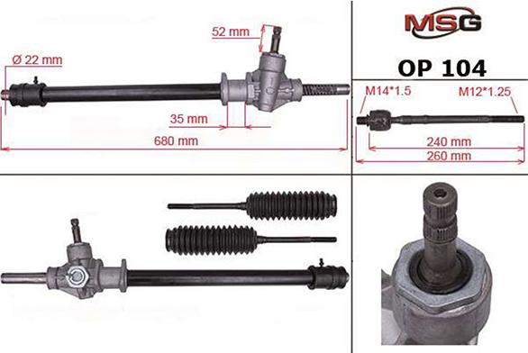 MSG OP 104 - Steering Gear autospares.lv