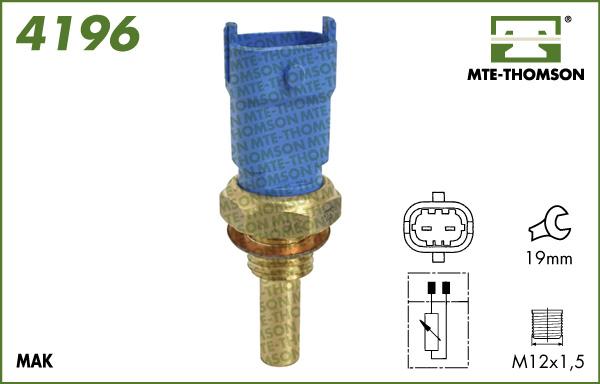 MTE-Thomson 4196 - Sensor, coolant temperature autospares.lv