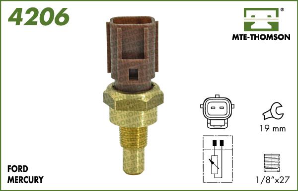 MTE-Thomson 4206 - Sensor, coolant temperature autospares.lv