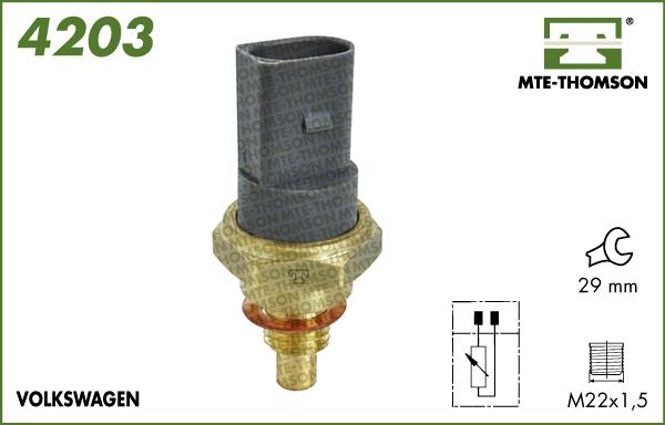 MTE-Thomson 4203 - Sensor, coolant temperature autospares.lv