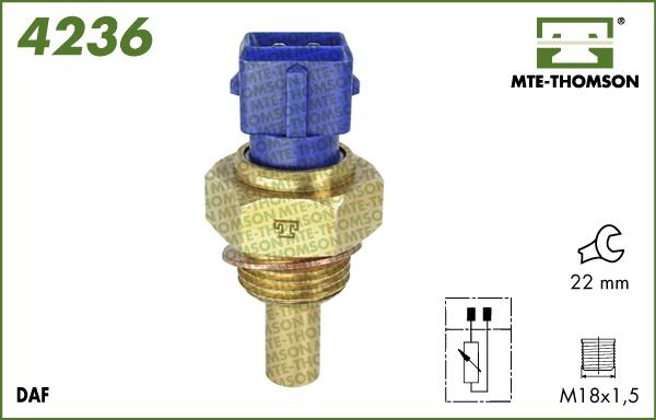 MTE-Thomson 4236 - Sensor, coolant temperature autospares.lv