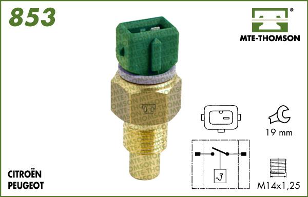 MTE-Thomson 853.60 - Temperature Switch, radiator / air conditioner fan autospares.lv