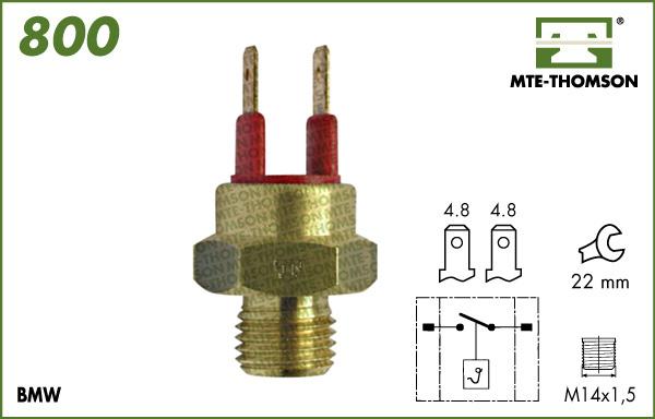 MTE-Thomson 800.102 - Temperature Switch, radiator / air conditioner fan autospares.lv