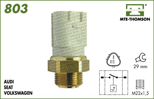 MTE-Thomson 803.95/90 - Temperature Switch, radiator / air conditioner fan autospares.lv