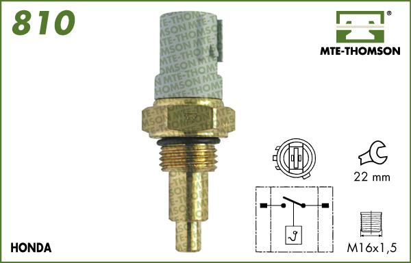 MTE-Thomson 810 - Temperature Switch, radiator / air conditioner fan autospares.lv