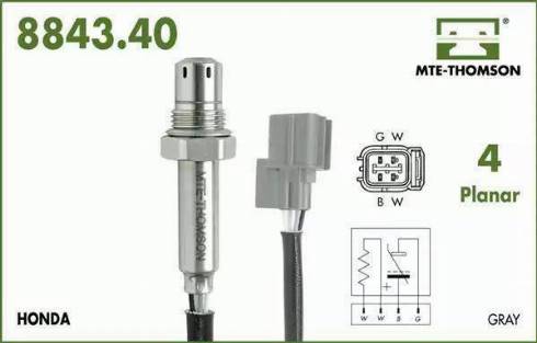 MTE-Thomson 8843.40.047 - Lambda Sensor autospares.lv