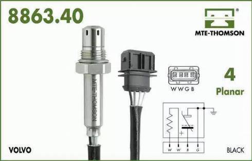 MTE-Thomson 8863.40.100 - Lambda Sensor autospares.lv