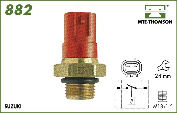 MTE-Thomson 882 - Temperature Switch, radiator / air conditioner fan autospares.lv