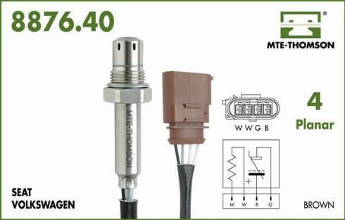 MTE-Thomson 8875.40.030 - Lambda Sensor autospares.lv