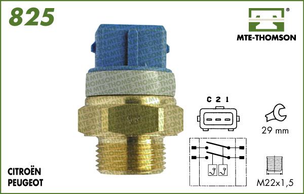 MTE-Thomson 825.92/97 - Temperature Switch, radiator / air conditioner fan autospares.lv