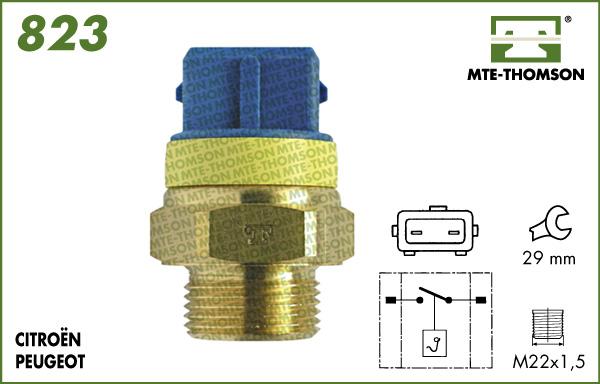 MTE-Thomson 823.97/92 - Temperature Switch, radiator / air conditioner fan autospares.lv