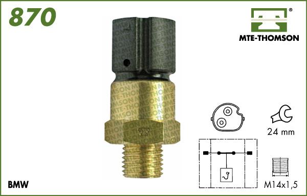 MTE-Thomson 870 - Temperature Switch, radiator / air conditioner fan autospares.lv