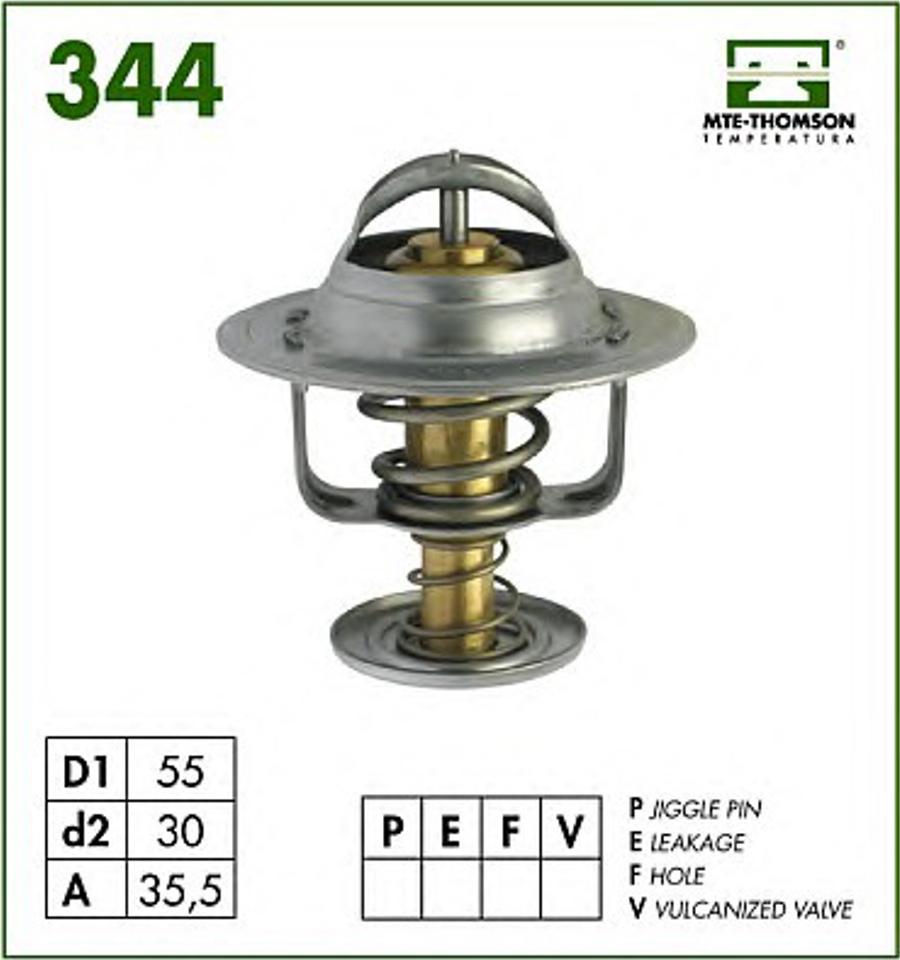 MTE-Thomson 344.83 - Coolant thermostat / housing autospares.lv