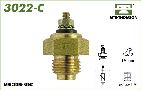 MTE-Thomson 3022-C - Sensor, coolant temperature autospares.lv