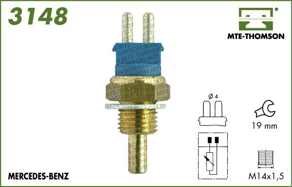 MTE-Thomson 3148 - Sensor, coolant temperature autospares.lv