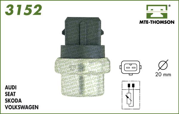 MTE-Thomson 3152 - Sensor, coolant temperature autospares.lv