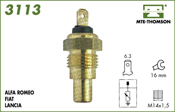 MTE-Thomson 3113 - Sensor, coolant temperature autospares.lv