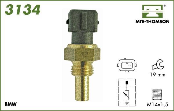 MTE-Thomson 3134 - Sensor, coolant temperature autospares.lv