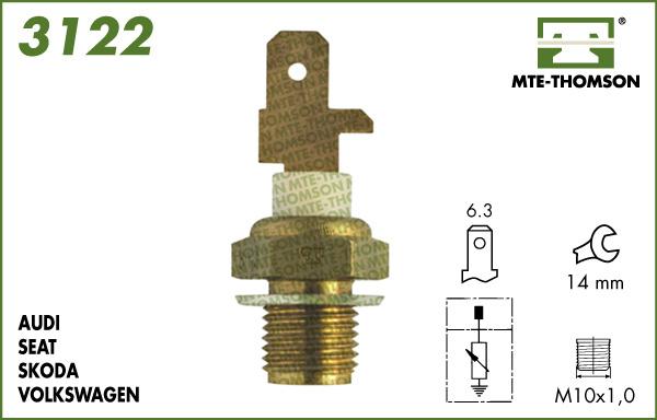 MTE-Thomson 3122 - Sensor, coolant temperature autospares.lv