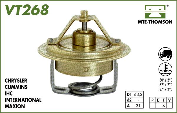 MTE-Thomson 268.90 - Coolant thermostat / housing autospares.lv