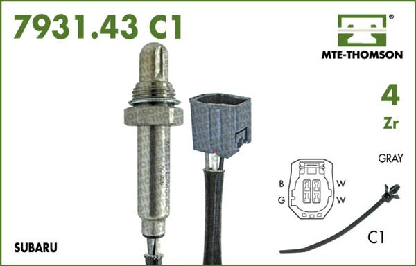 MTE-Thomson 7931.43.080C1 - Lambda Sensor autospares.lv