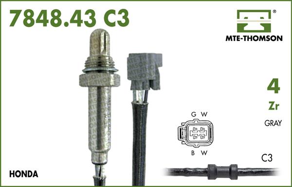 MTE-Thomson 7848.43.050C3 - Lambda Sensor autospares.lv