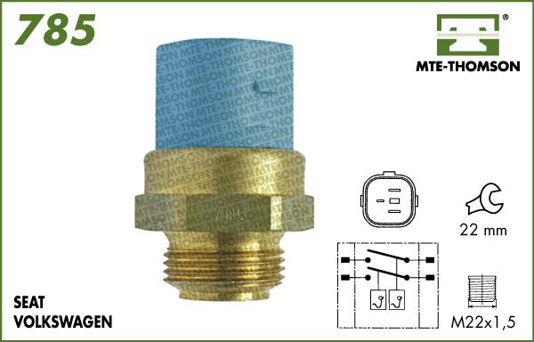 MTE-Thomson 785.90/97 - Temperature Switch, radiator / air conditioner fan autospares.lv